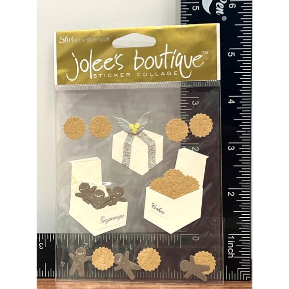 Jolees STICKER COLLAGE SPJC030 Gingerbread & Cookies Christmas Embellishment - Picture 3 of 4